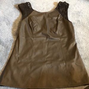 Leather and Lace top